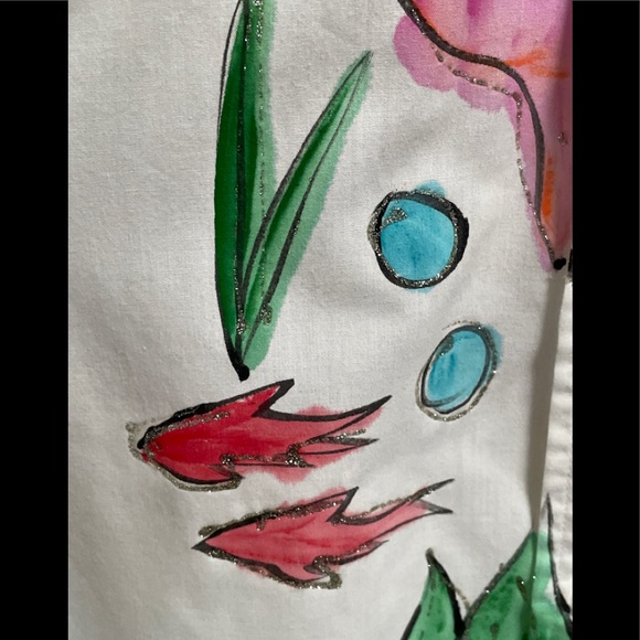 White button down Emilio Pucci Painted Print S-M - Picture 13 of 16